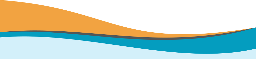 Abstract image with flowing waves in orange, gray, teal, and light blue, creating a layered effect for the Des Moines River Dental Care website. The waves curve smoothly across the image, giving a sense of movement and fluidity. 