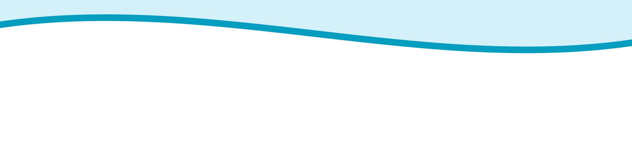 A light blue background with a dark blue wavy line running horizontally, separating it from an area below. Used to denote a border between pieces of content on the Des Moines River Dental Care website. 